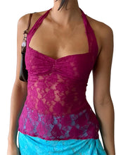 Lace Halter Tie-Up Sleeveless Mini Vests Summer Casual Slim Fit Off Shoulder Camis Streetwear Crop Tops